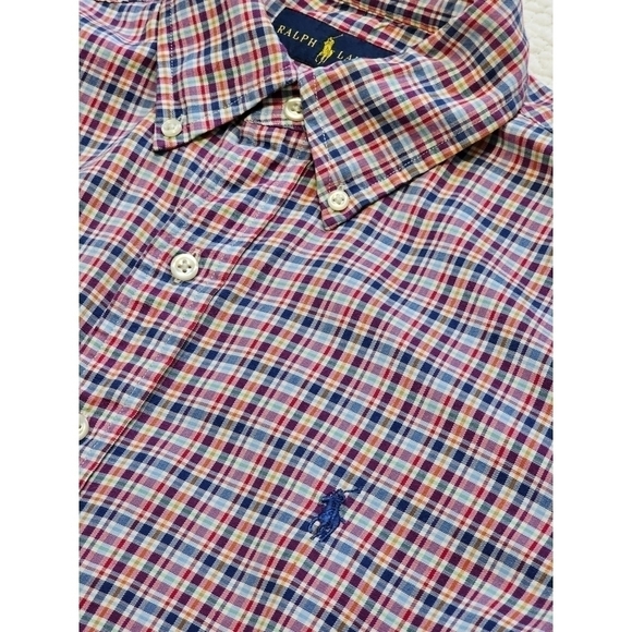 Ralph Lauren Plaid Button Down Dress Shirt - Picture 3 of 6